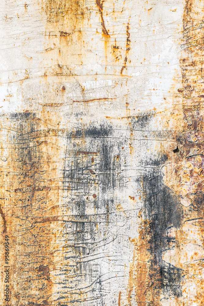 Obraz premium Rusty yellow metal surface