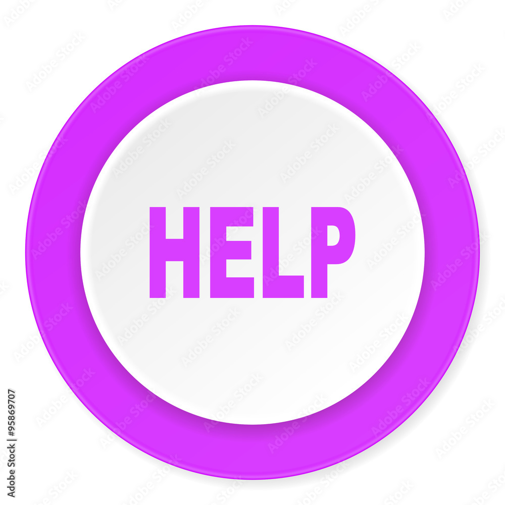 help violet pink circle 3d modern flat design icon on white background help violet pink circle 3d modern flat design icon on white background