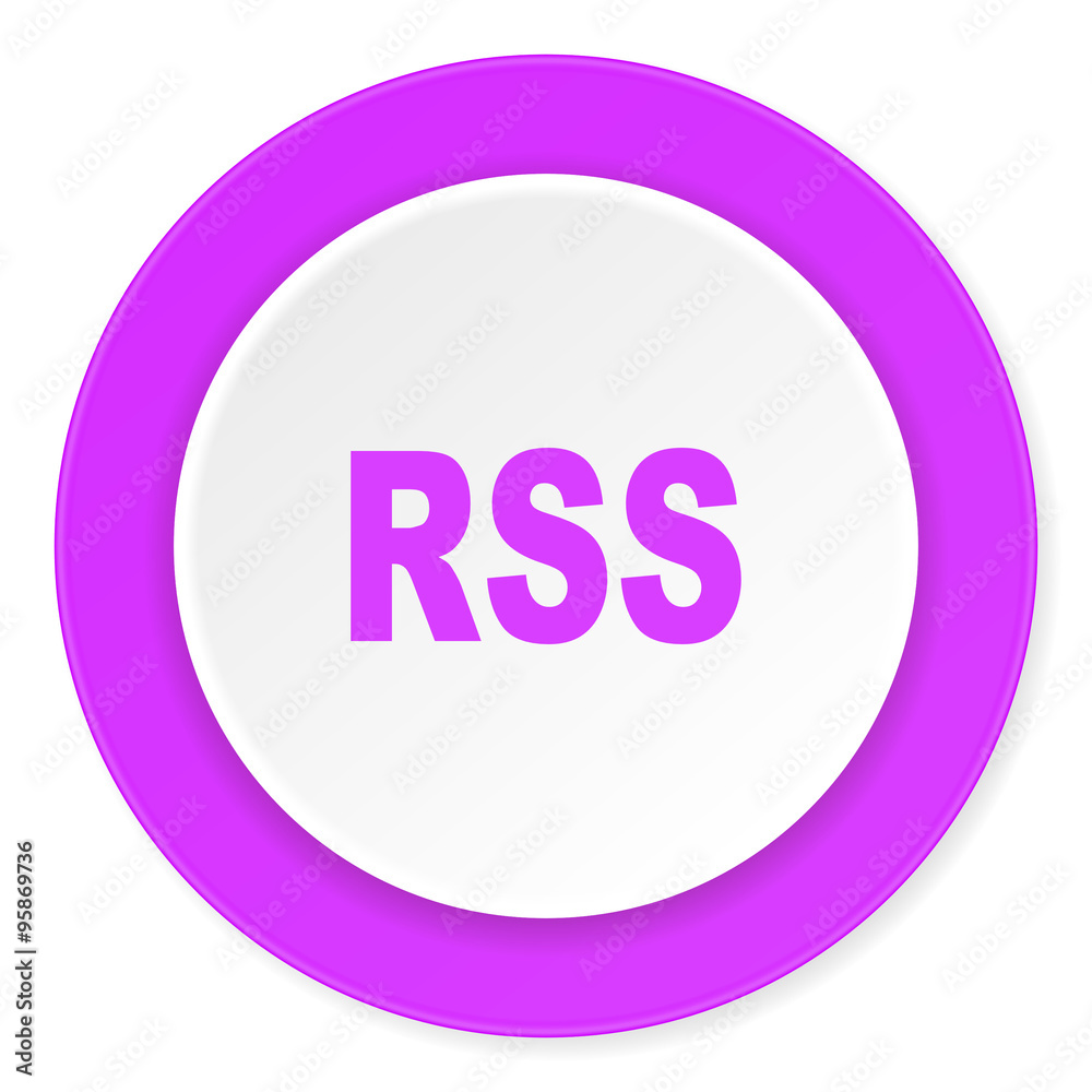 rss violet pink circle 3d modern flat design icon on white background rss violet pink circle 3d modern flat design icon on white background