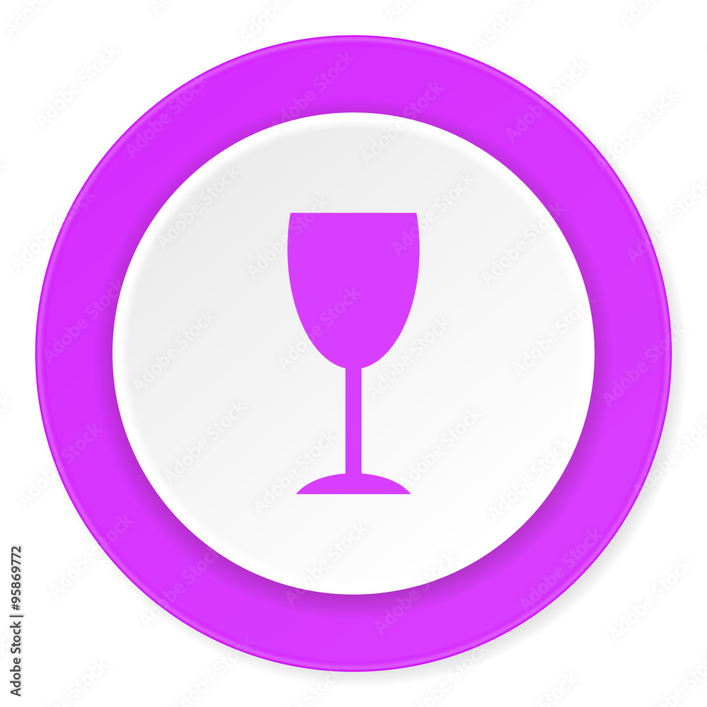alcohol violet pink circle 3d modern flat design icon on white background alcohol violet pink circle 3d modern flat design icon on white background