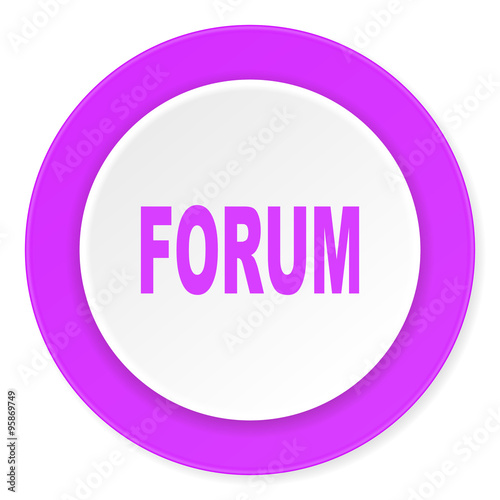 forum violet pink circle 3d modern flat design icon on white background