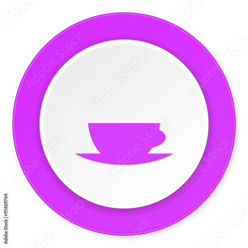 espresso violet pink circle 3d modern flat design icon on white background