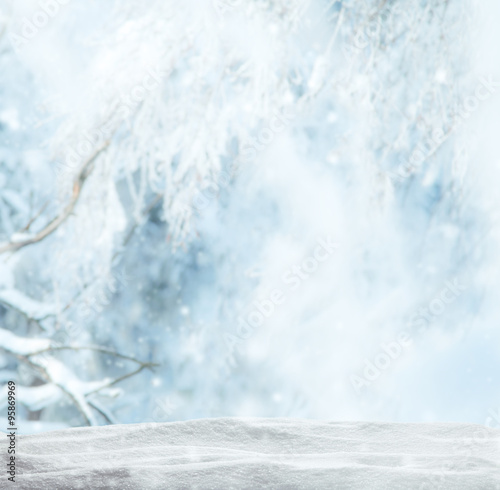 abstract blur winter background