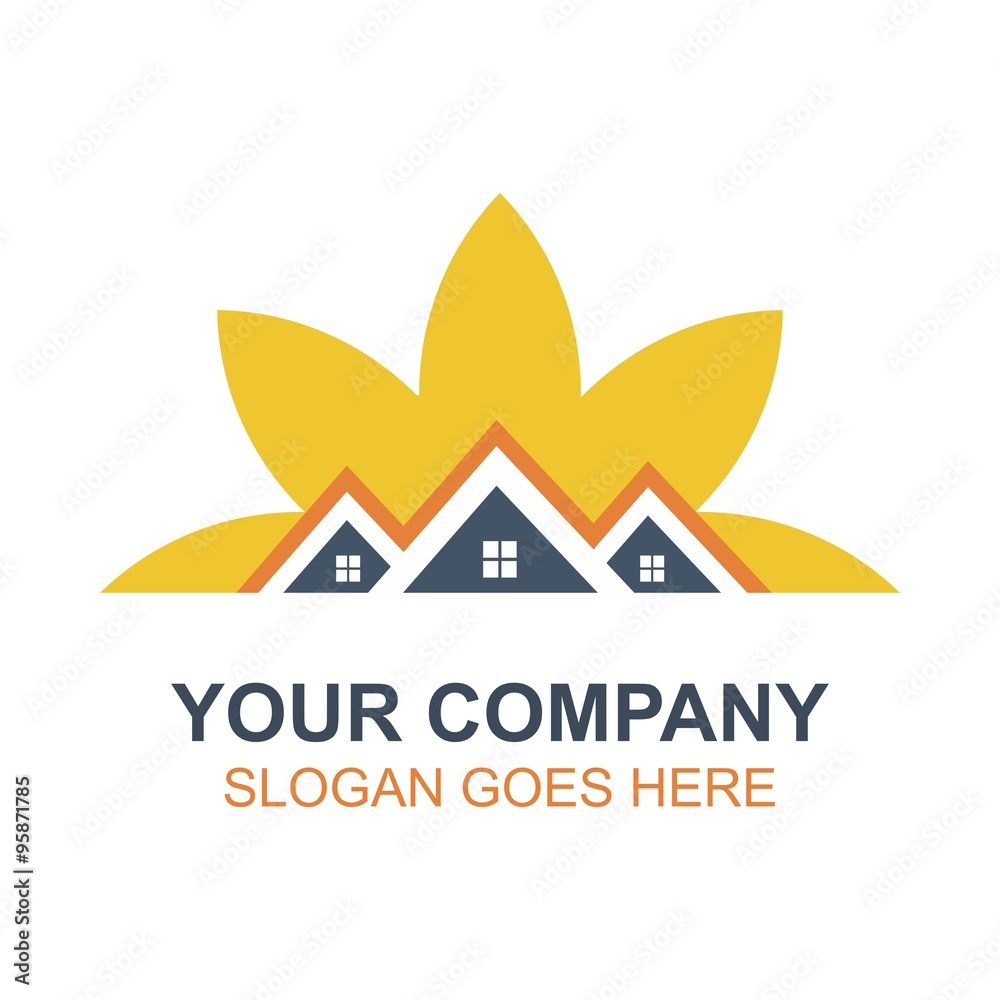 Property Real Estate House Building Construction Vector Icon Logo