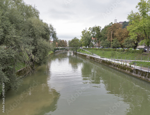 Ljubljanica river in Ljubljana