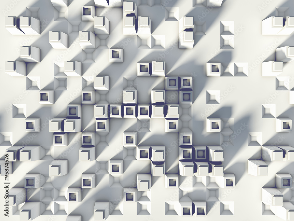 Abstract 3d background with building of future Abstract 3d background with building of future