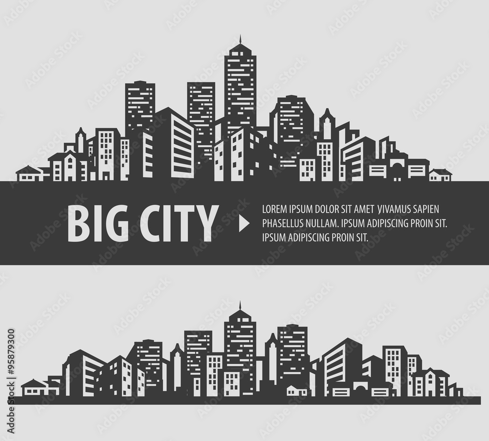 Obraz premium city and town vector logo design template. construction or building icons