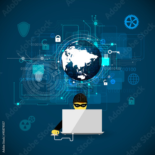 Concept of protection against hacking.