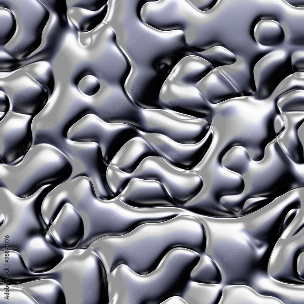 Melt metal fluid seamless texture or background Melt metal fluid seamless texture or background