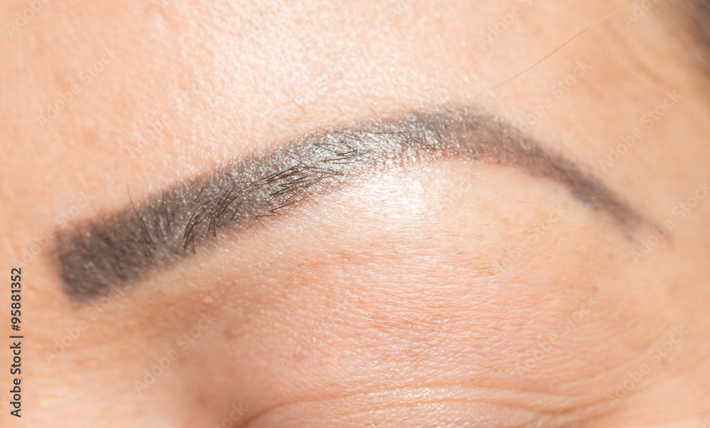 eyebrow. close-up