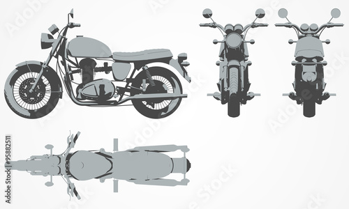 Front, top, back and side chopper projection