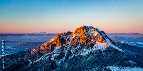 Velky Rozsutec. (1609m) A dominant peak of entire Mala Fatra mountain range.  photo