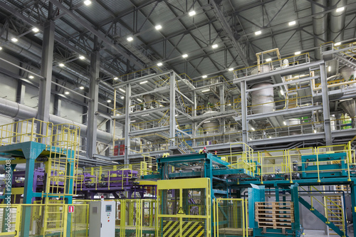 packing area of a chemical factory