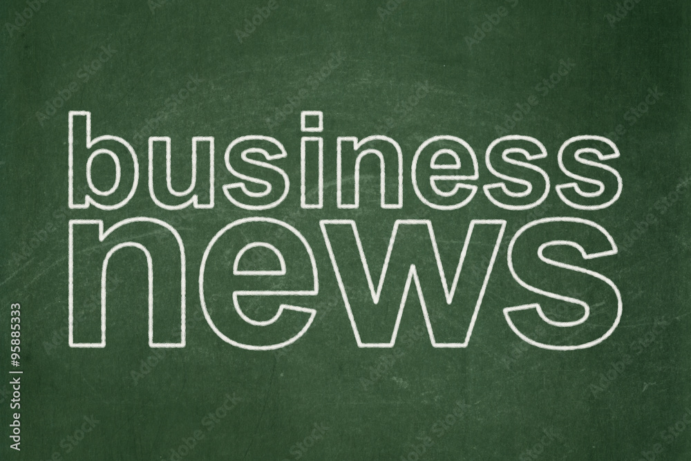 News concept: Business News on chalkboard background News concept: Business News on chalkboard background