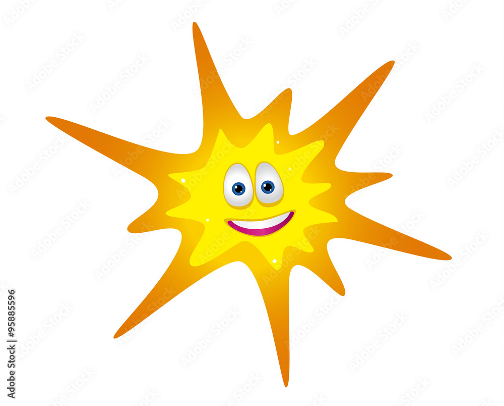 Happy looking sunshine with smiled face Happy looking sunshine with smiled face