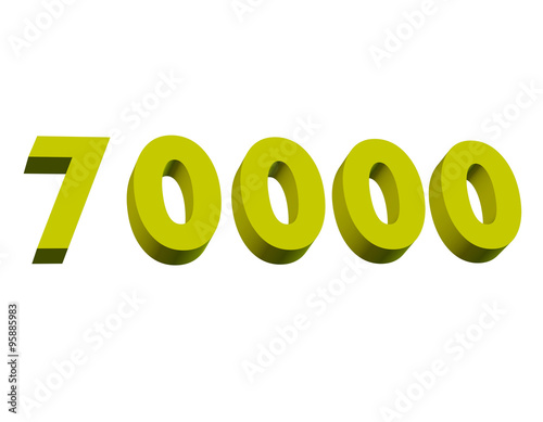70000, yetmiş bin sayısı