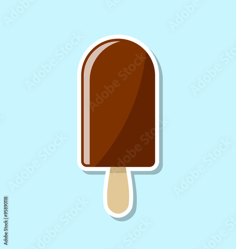Retro and vintage flat popsicle icon