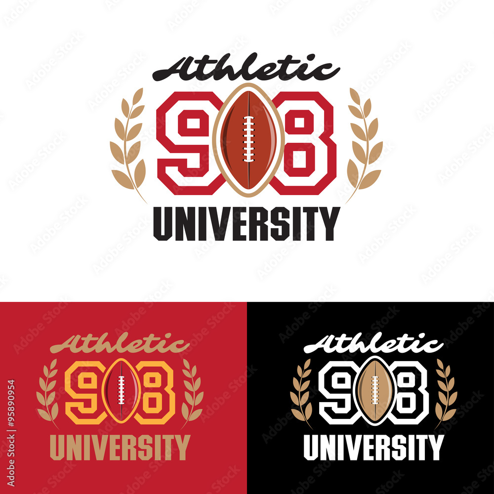 Athletic sport label typography, t-shirt graphics, poster, vector art, vector illustration.