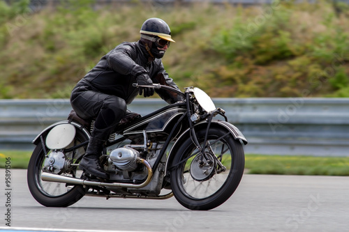 historical motorcycle in the Masaryk circuit Brno