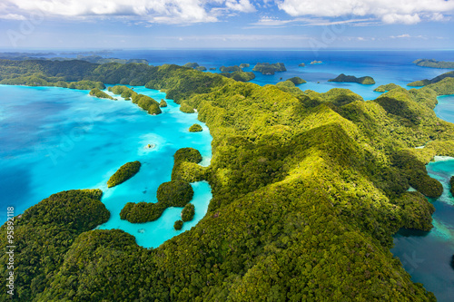 Palau islands from above