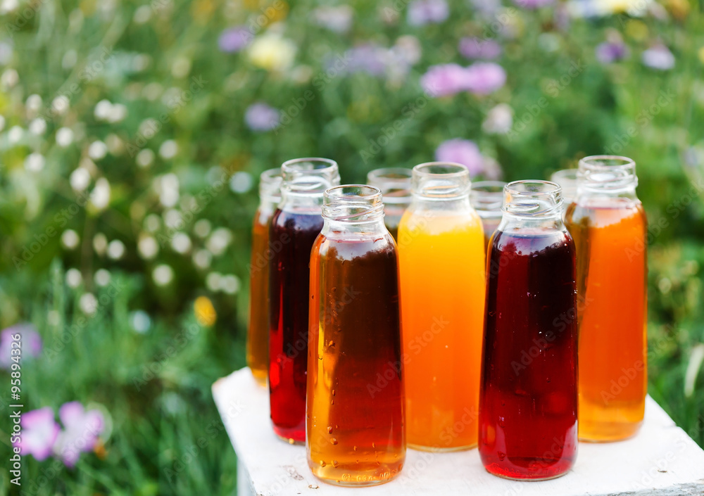 different bottles of juice different bottles of juice