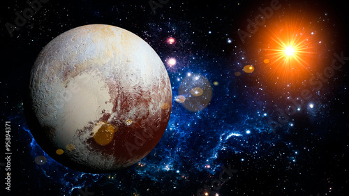 Fototapeta Naklejka Na Ścianę i Meble -  Pluto Planet Solar System space isolated