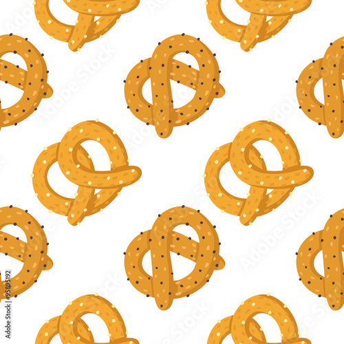 Pretzels seamless vector pattern