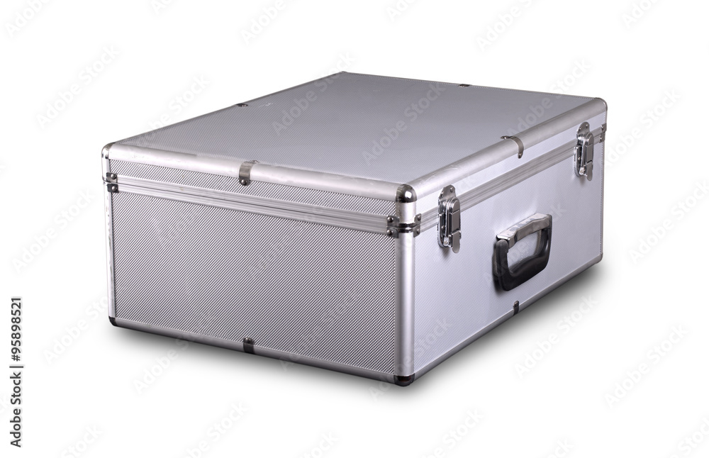 Brilliant big case for transfer of money on white background Brilliant big case for transfer of money on white background
