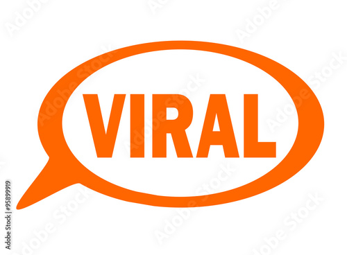 speech bubble with viral message