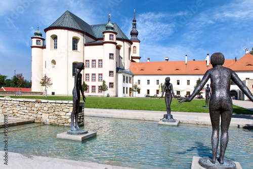 Temple of Holly Cross Finding, Piarist Cloister´s gardens, Litomysl town, Bohemia, Czech republic - UNESCO photo