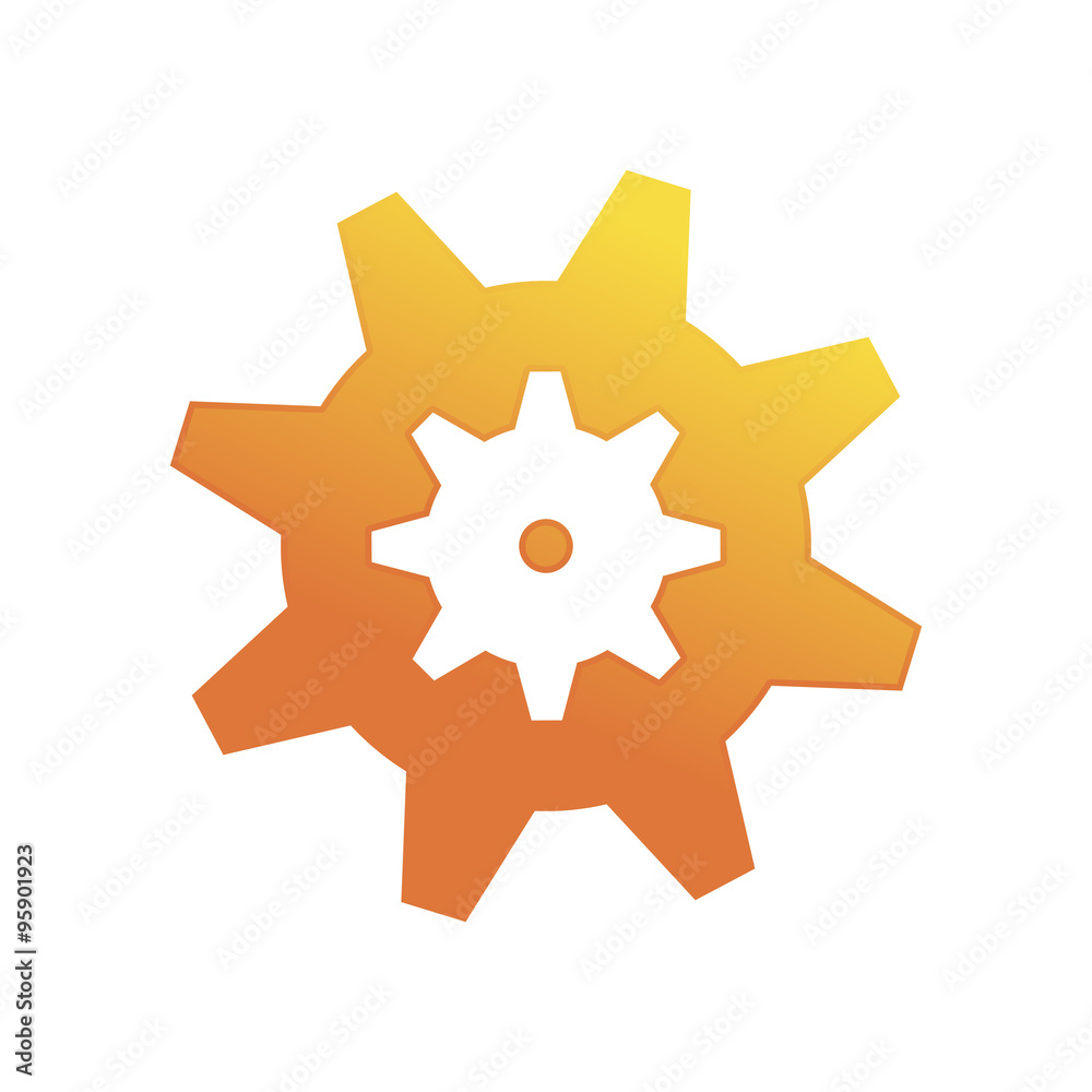 Engineering Gear Cog Clipped Center Engineering Gear Cog Clipped Center