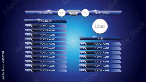 Blue Theme Broadcast Graphics for Sport Program