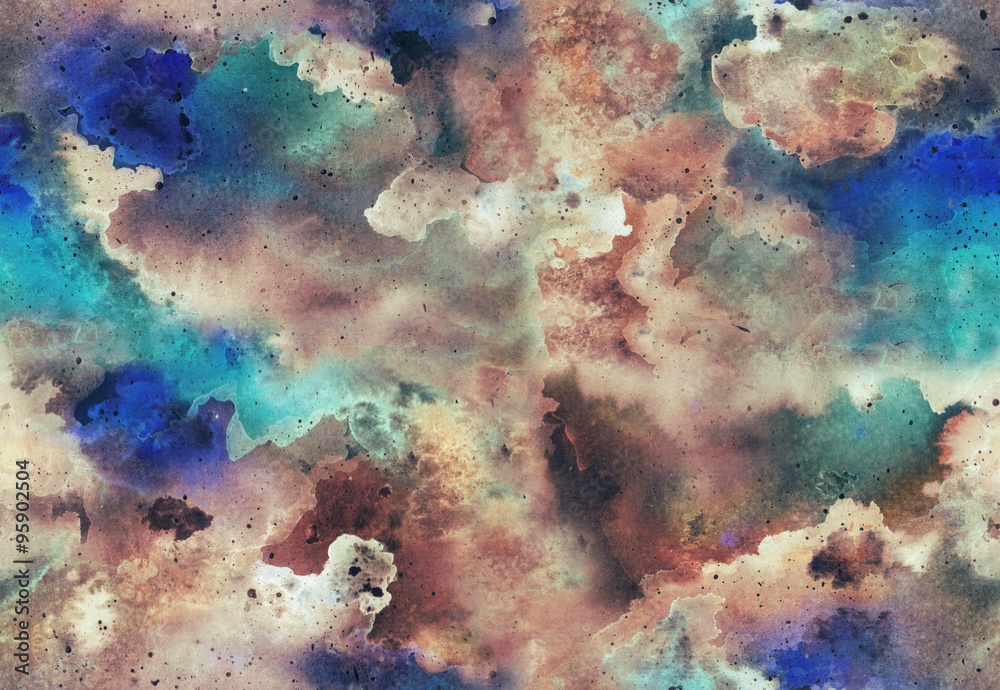 Watercolor galaxy seamless pattern Watercolor galaxy seamless pattern