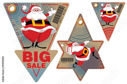 Vector christmas and new year tags