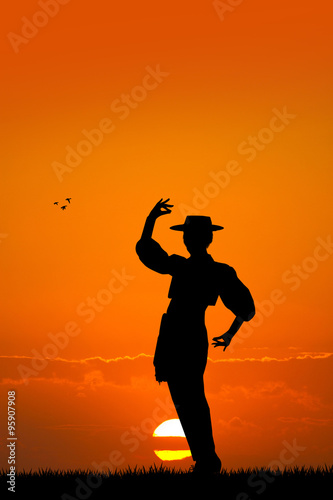 man dancing Flamenco
