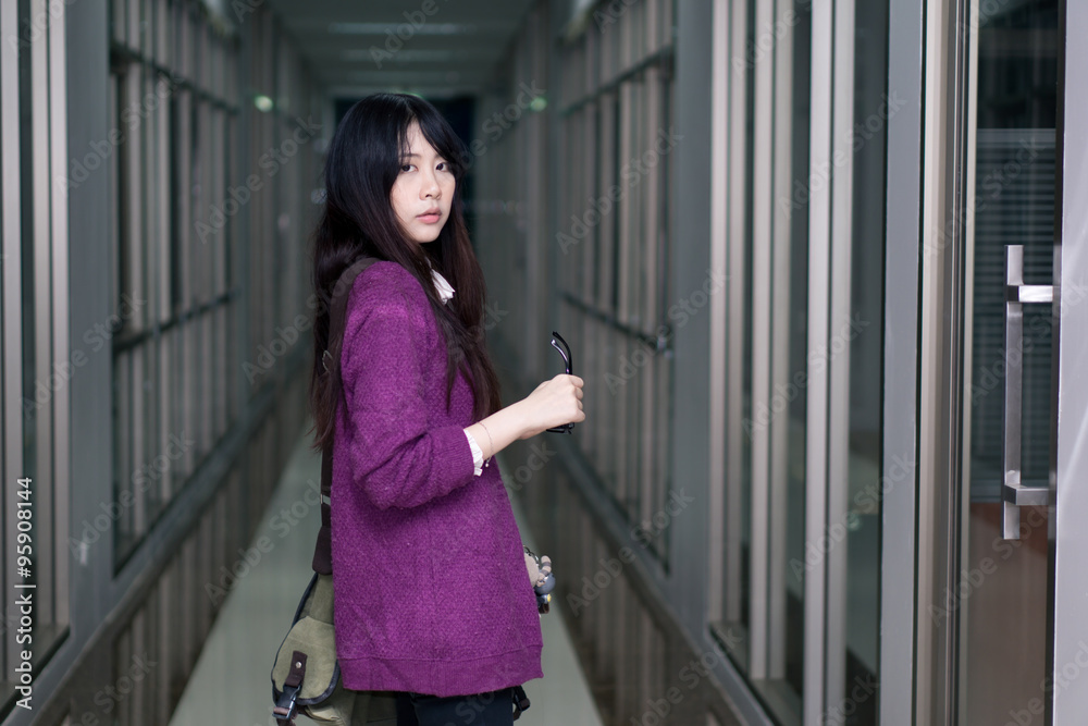 Asian girl in casual wear Asian girl in casual wear