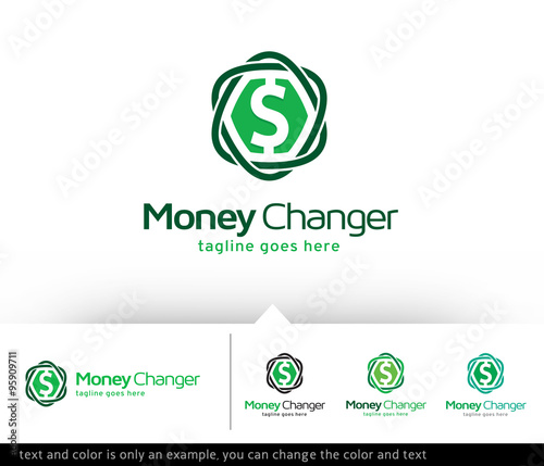 Money Changer Logo Template Vector Design