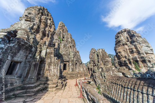 Towers and upper terrace of Prasat Bayon temple