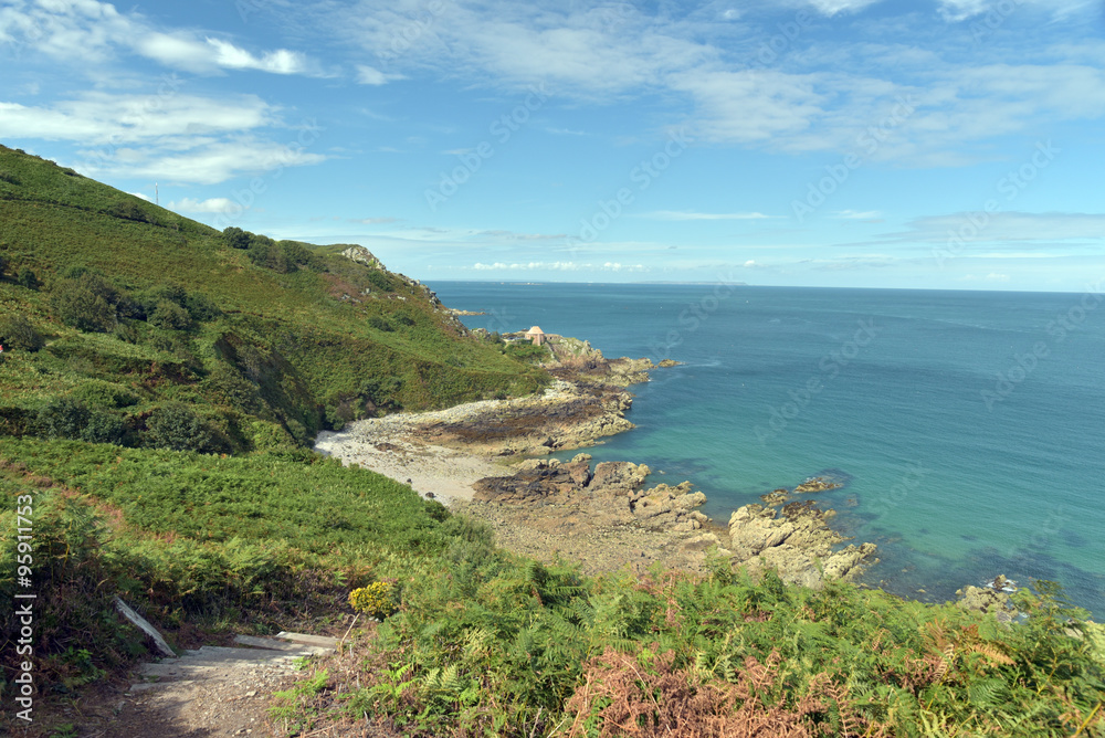 View over Bonne Nuit Bay on Jersey View over Bonne Nuit Bay on Jersey