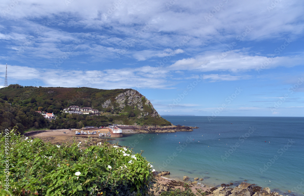 View over Bonne Nuit Bay on Jersey View over Bonne Nuit Bay on Jersey