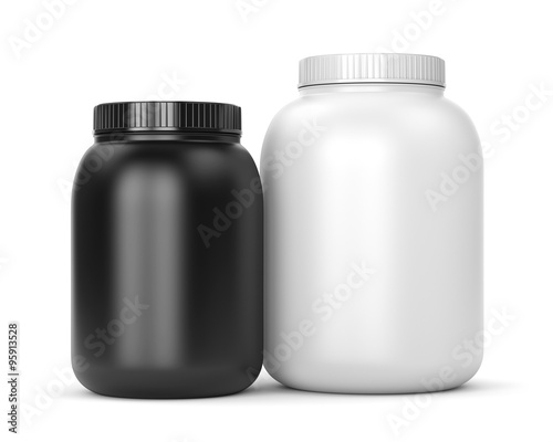 Two cans of sport supplements