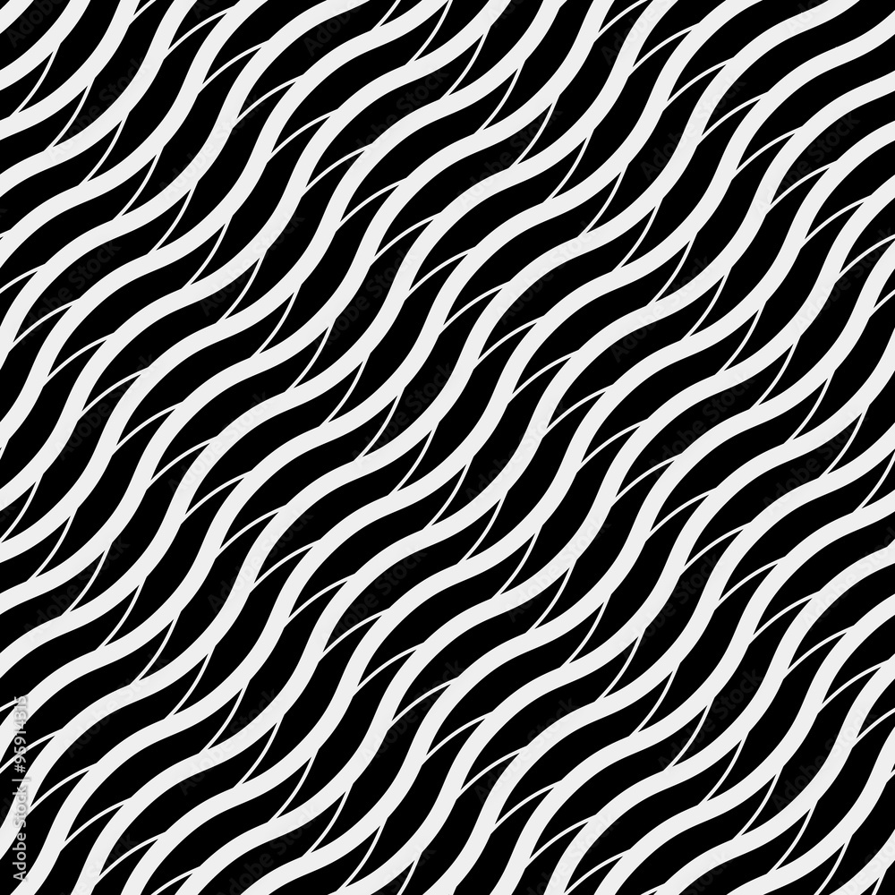 Vector seamless pattern. Modern stylish texture. Repeating geometric tiles with diagonal lines - stock vector