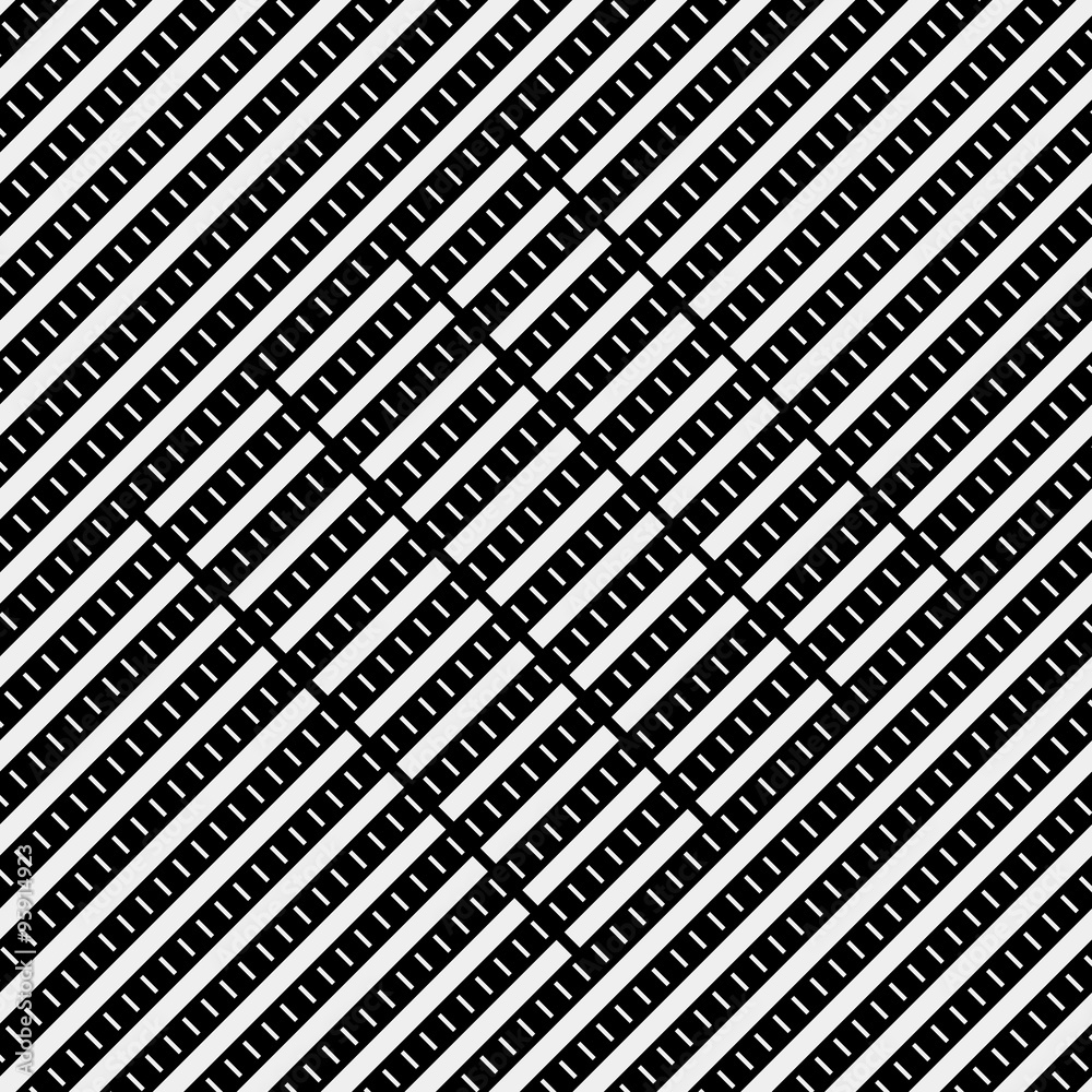 Vector seamless pattern. Modern stylish texture. Repeating geometric tiles with diagonal lines - stock vector Vector seamless pattern. Modern stylish texture. Repeating geometric tiles with diagonal lines - stock vector
