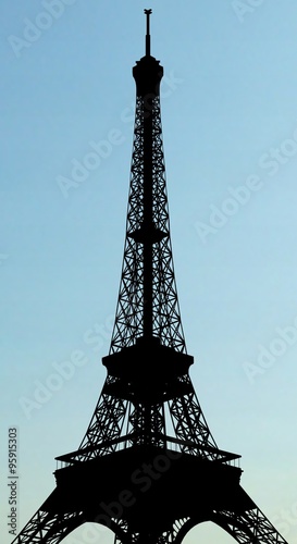 silhouette of the Eiffel Tower