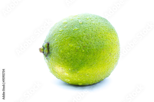 lime on an isolated white background