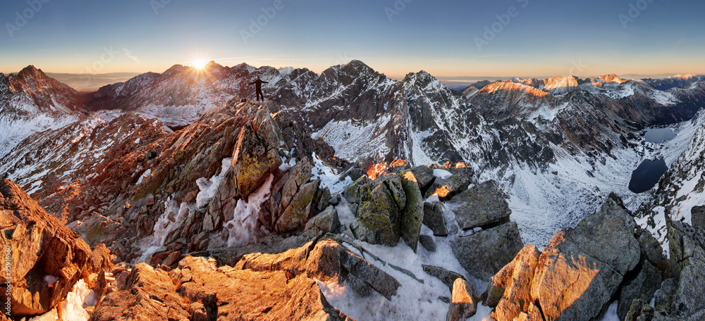 Panorama of winter mountain - Tatras, Slovakia