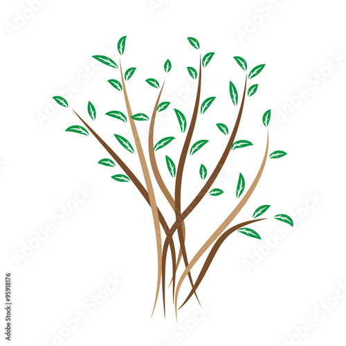 Fototapeta Naklejka Na Ścianę i Meble -  tree vector illustration design green leaf nature