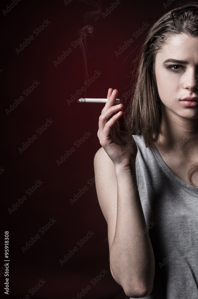 Obraz premium Social problems woman