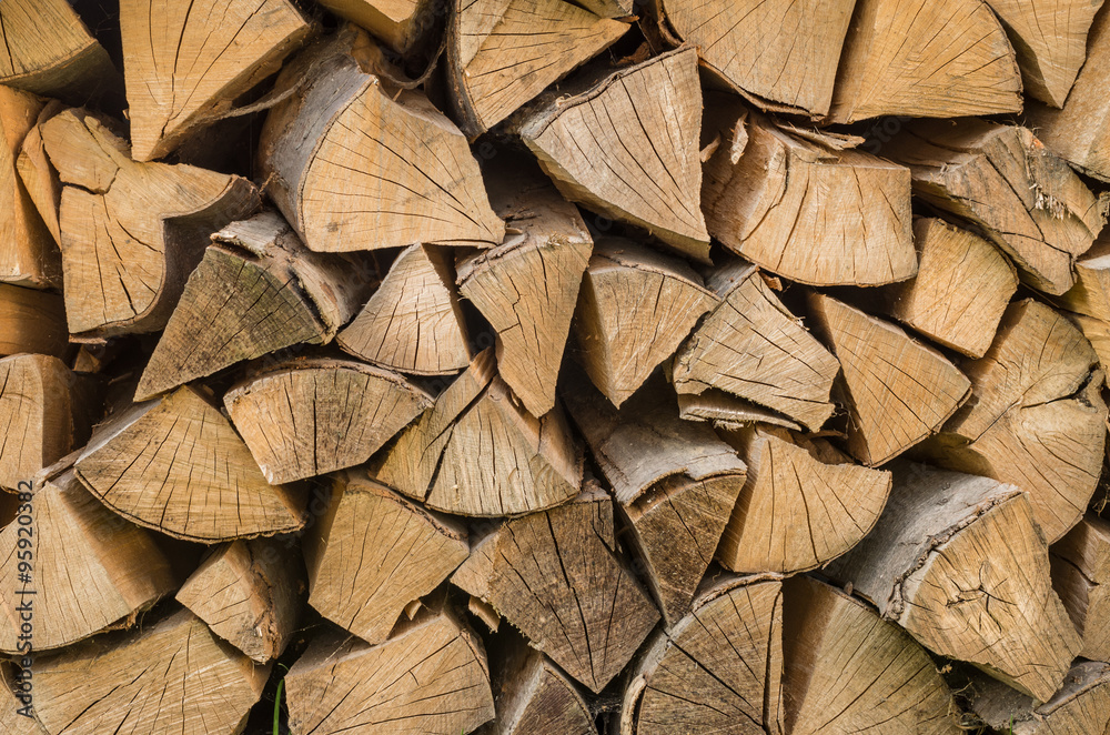 Pile of beech wood chips Pile of beech wood chips