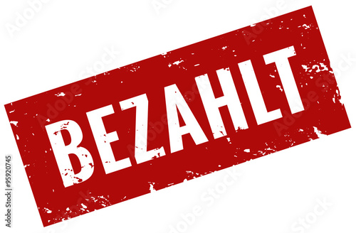Grunge Stempel rot bezahlt 